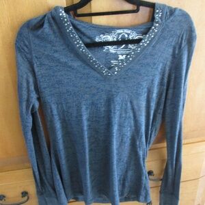 Nine West Sheer Hoodie - Size Medium